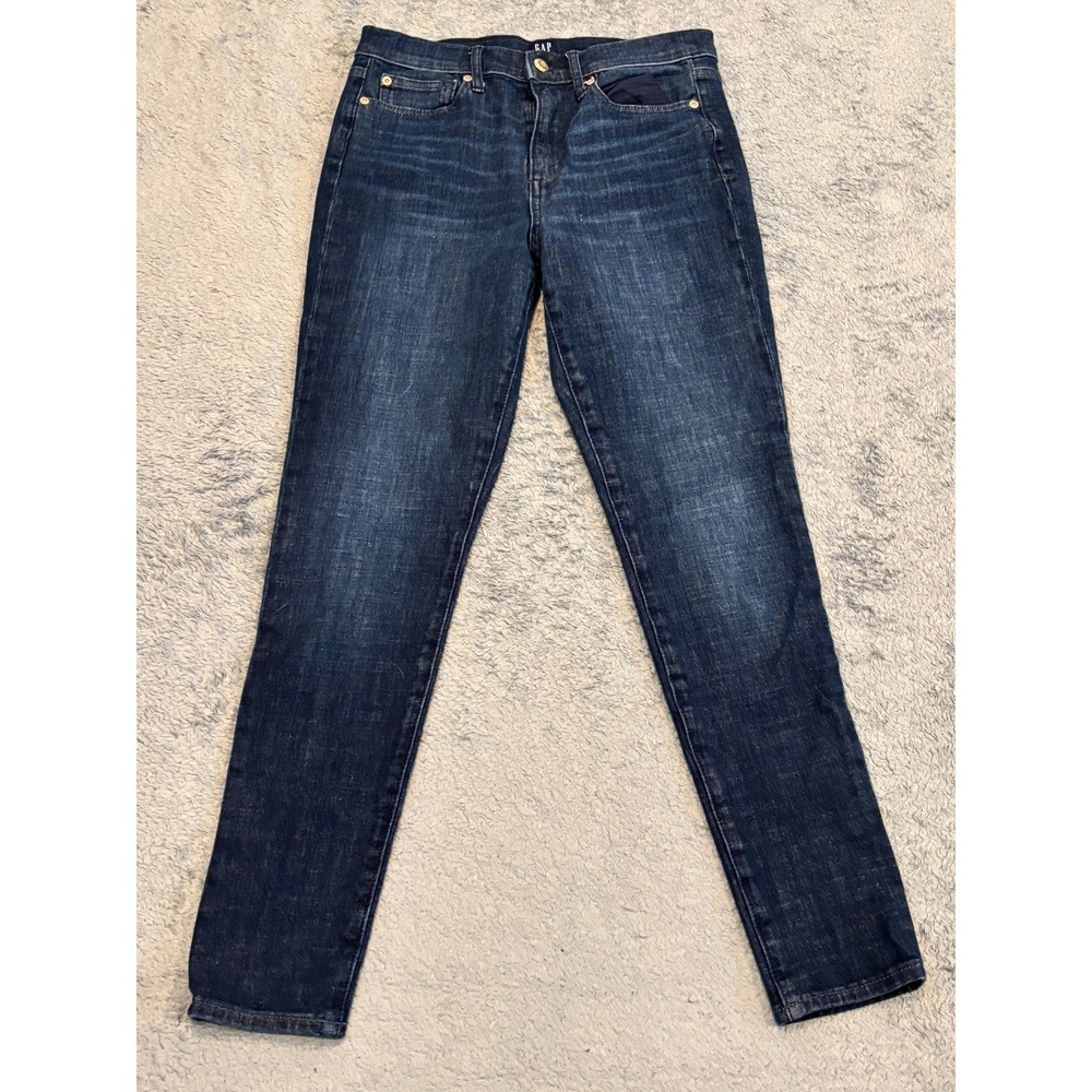 Gap Denim Womens 28R True Skinny Fit Dark Wash Blue Stretch Jeans